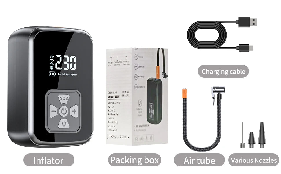 Smart Portable Tire Inflator – 150 PSI Digital Air Compressor with Fast Inflation