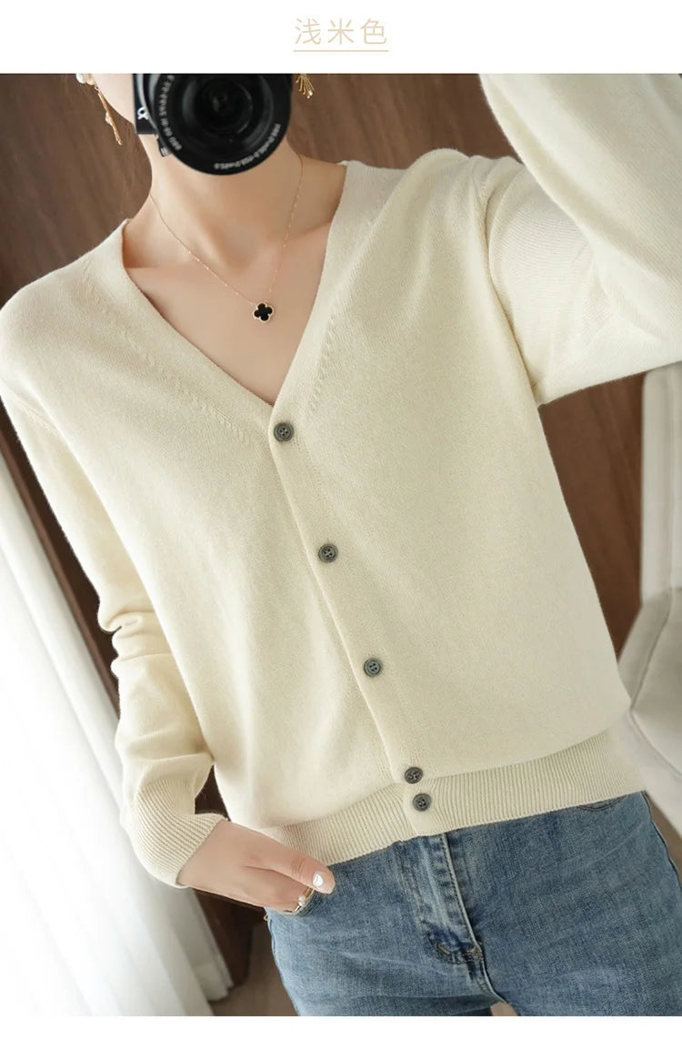 Cropped Cotton Knit Jacket