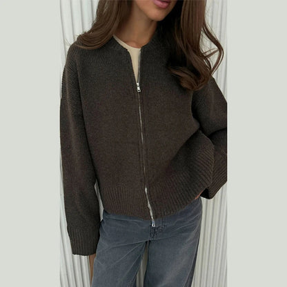 Vintage Zip Knit Cardigan