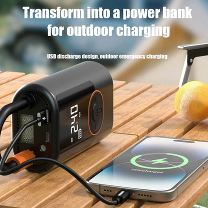 Wireless Digital Tire Inflator – Portable Car Air Compressor with LED Light