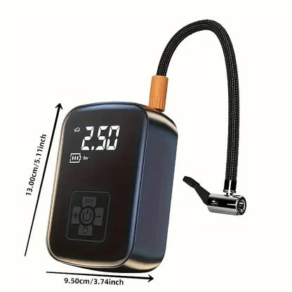 Portable 150 PSI Rechargeable Tire Inflator – Digital Air Compressor for Car, Bike & Motorcycle