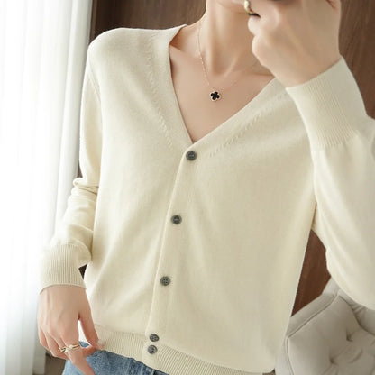 Cropped Cotton Knit Jacket