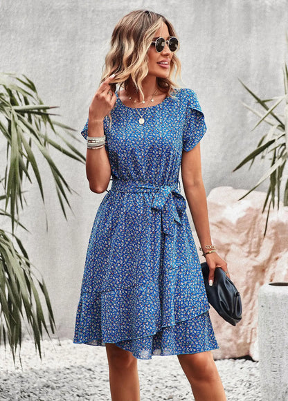 FloraFemme High Waist Pleated Dress