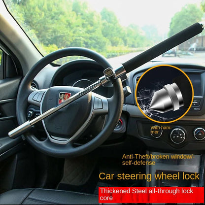 Adjustable Double Hook Steering Wheel Lock – Universal Anti-Theft Car Device