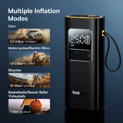 Wireless Digital Tire Inflator – Portable Smart Air Compressor for Car, Bike & Motorcycle