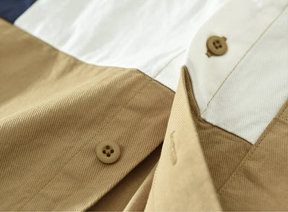 StyleBlock Shirt – Men’s Patchwork Edition