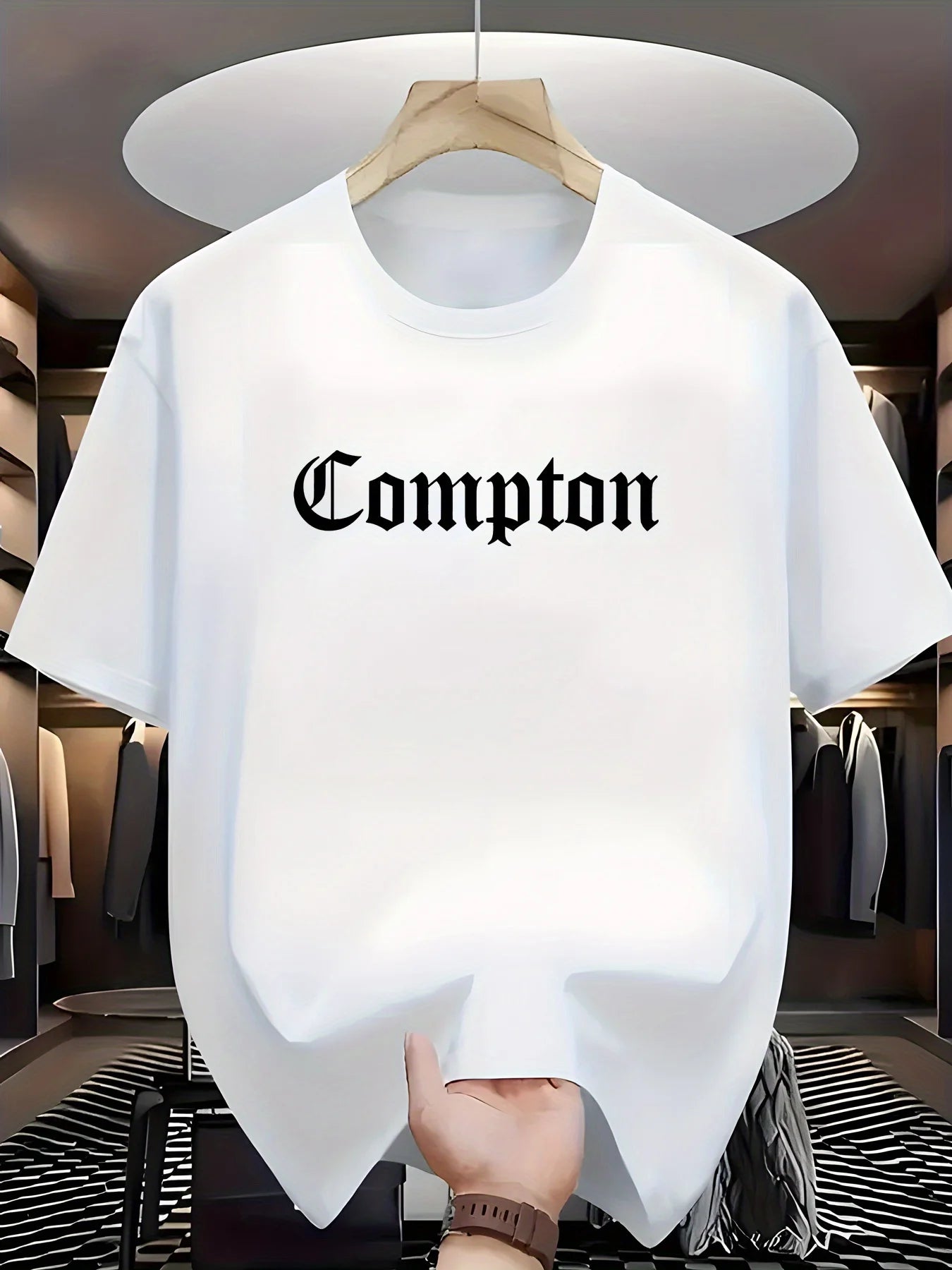 Casual Compton Letter Tee