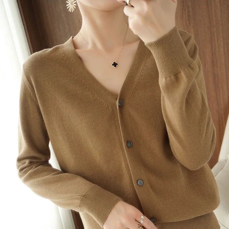 Cropped Cotton Knit Jacket