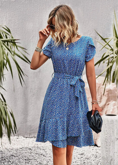 FloraFemme High Waist Pleated Dress