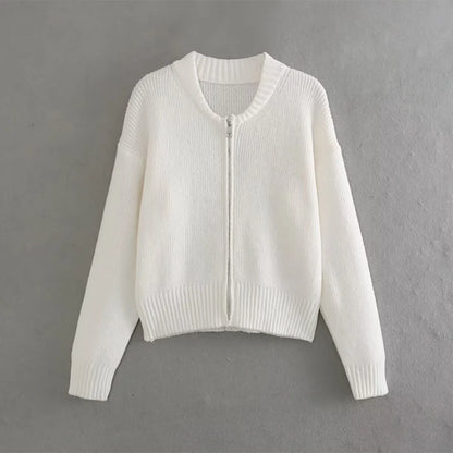 Vintage Zip Knit Cardigan