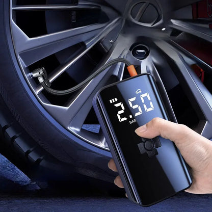 Portable 150 PSI Rechargeable Tire Inflator – Digital Air Compressor for Car, Bike & Motorcycle