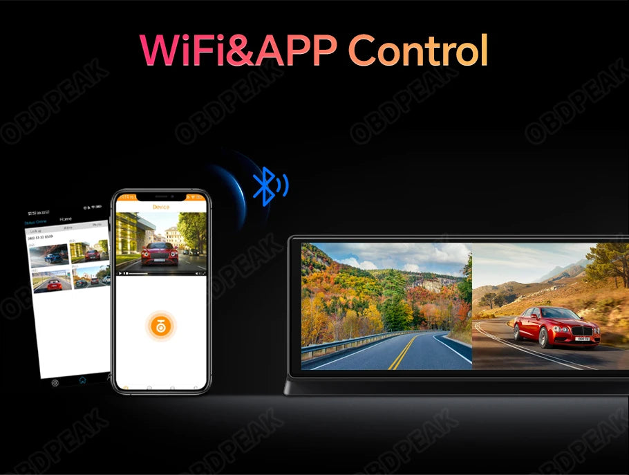 K2 Pro 11.3英寸车载流媒体行车记录仪 4K摄像头 无线Carplay 安卓自动AI屏 汽车智能行车记录仪 双镜头录像机 GPS导航仪表板