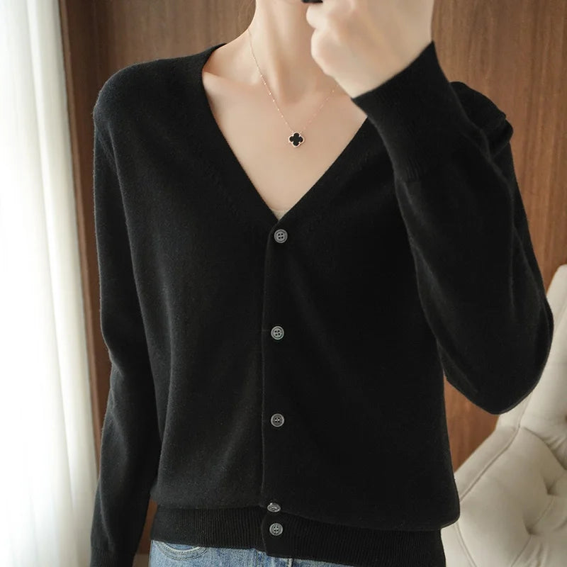 Cropped Cotton Knit Jacket