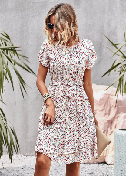 FloraFemme High Waist Pleated Dress