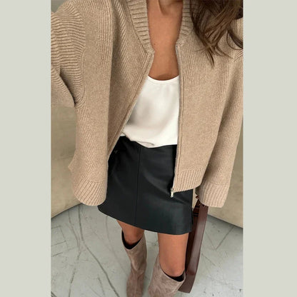 Vintage Zip Knit Cardigan