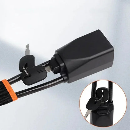 Bloqueo de Volante con Cinturón de Seguridad Universal – Dispositivo Antirrobo de Cable de Acero