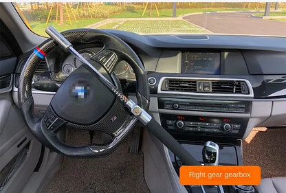 汽车方向盘防盗锁 – 可调节双钩安全锁