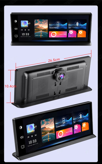 K2 Pro 11.3英寸车载流媒体行车记录仪 4K摄像头 无线Carplay 安卓自动AI屏 汽车智能行车记录仪 双镜头录像机 GPS导航仪表板