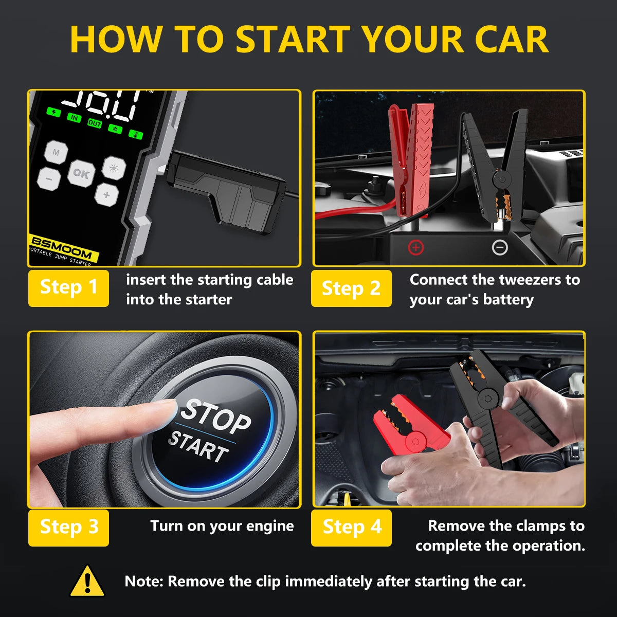 7000A Portable Car Jump Starter with Air Compressor – 150PSI, 26800mAh Power Bank