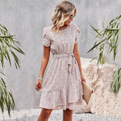 FloraFemme High Waist Pleated Dress