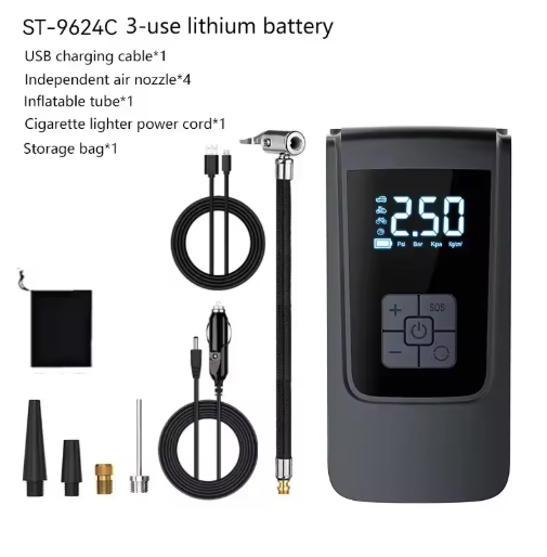 Wireless Digital Tire Inflator – Portable Air Compressor for Car & Bike