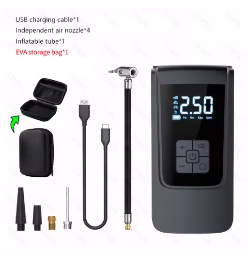 Wireless Digital Tire Inflator – Portable Air Compressor for Car & Bike