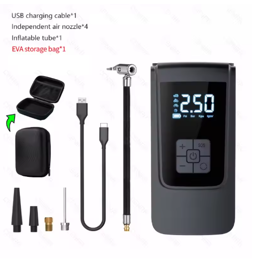 Wireless Digital Tire Inflator – Portable Air Compressor for Car & Bike