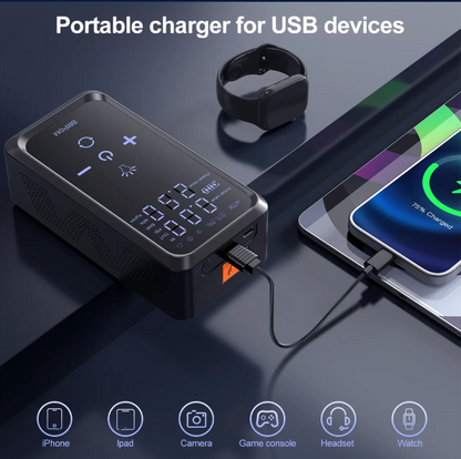 7000A Portable Car Jump Starter with Air Compressor – 150PSI, 26800mAh Power Bank