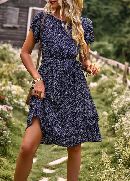 FloraFemme High Waist Pleated Dress
