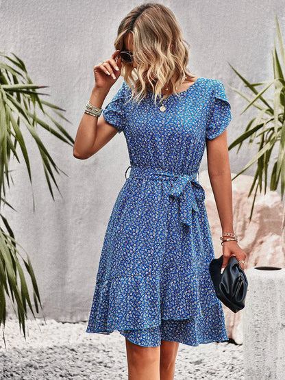 FloraFemme High Waist Pleated Dress