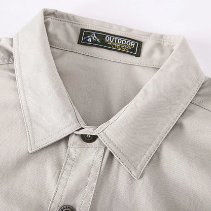 Casual Cotton Cargo Shirt – Long Sleeve