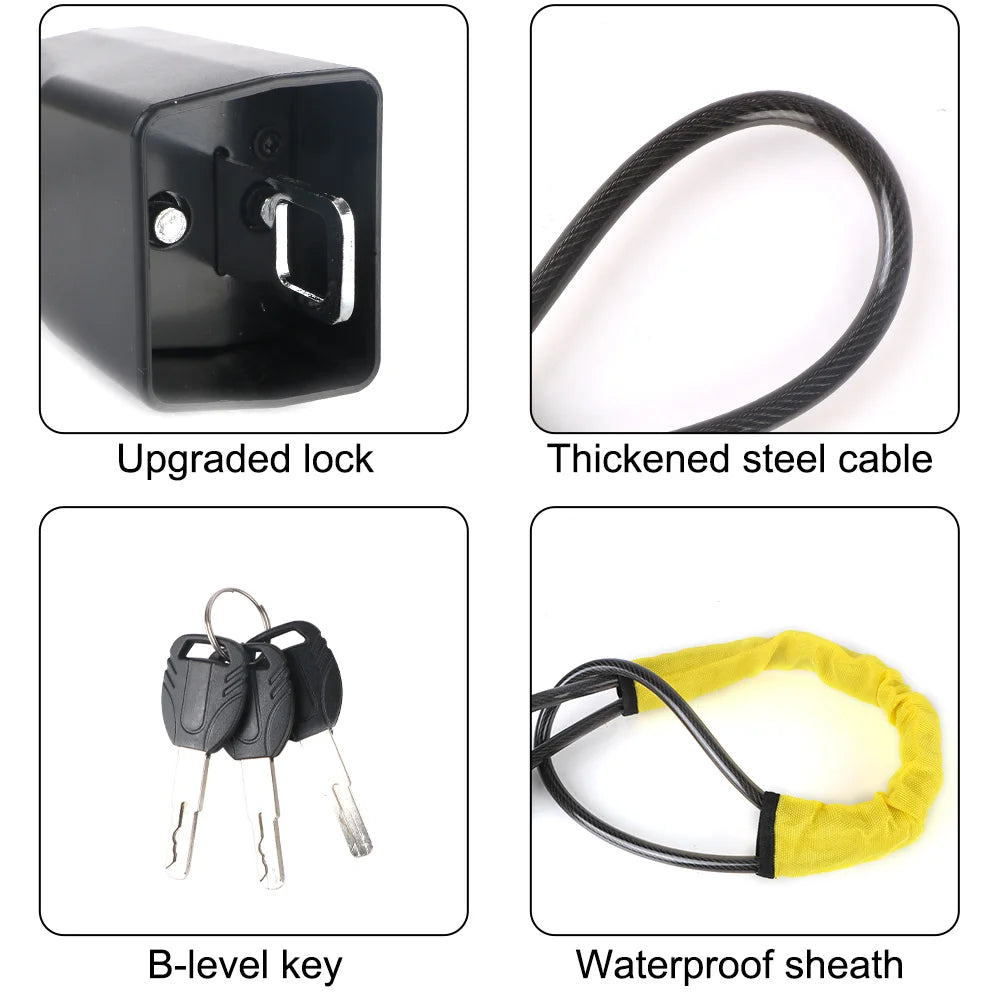 Bloqueo de Volante con Cinturón de Seguridad Universal – Dispositivo Antirrobo de Cable de Acero