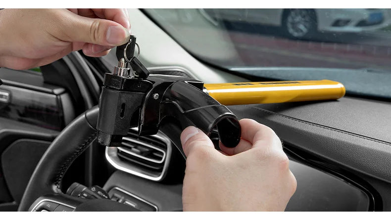 Heavy-Duty T-Bar Steering Wheel Lock – Universal Anti-Theft Car Immobilizer