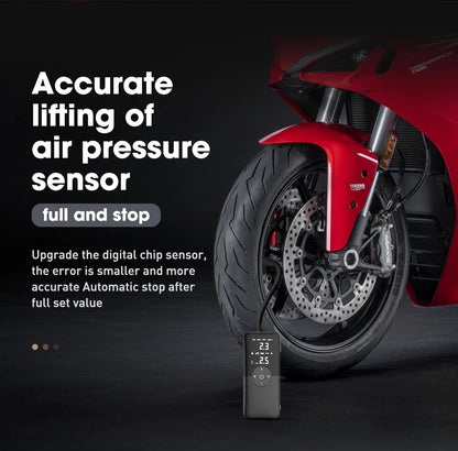 Cordless Digital Tire Inflator – Portable Rechargeable Air Pump for Car, Bike & Balls