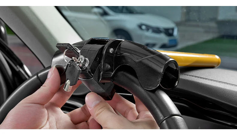 Heavy-Duty T-Bar Steering Wheel Lock – Universal Anti-Theft Car Immobilizer
