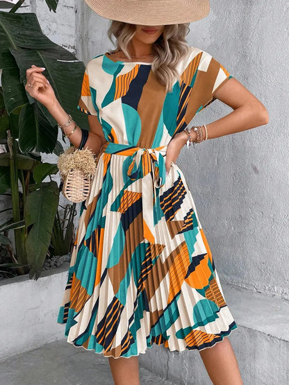 Chic Lace-Up Summer Dress