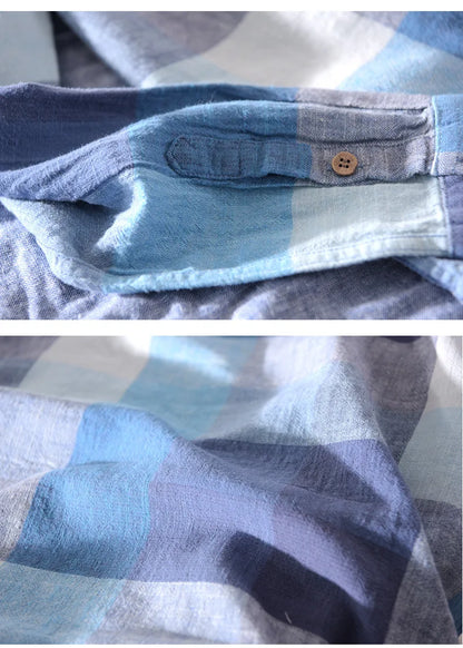 Lightweight Plaid Linen Shirt – Men’s Long Sleeve