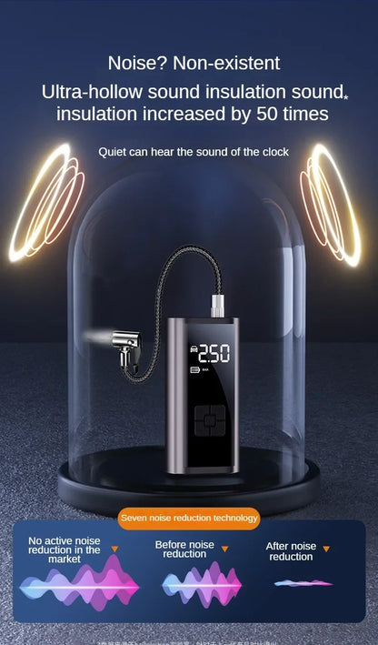 Inflador de neumáticos recargable portátil de 150 PSI – compresor de aire digital