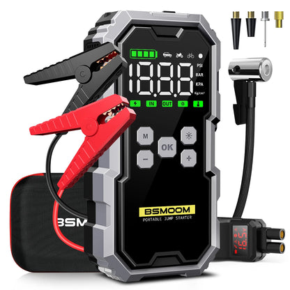 7000A Portable Car Jump Starter with Air Compressor – 150PSI, 26800mAh Power Bank